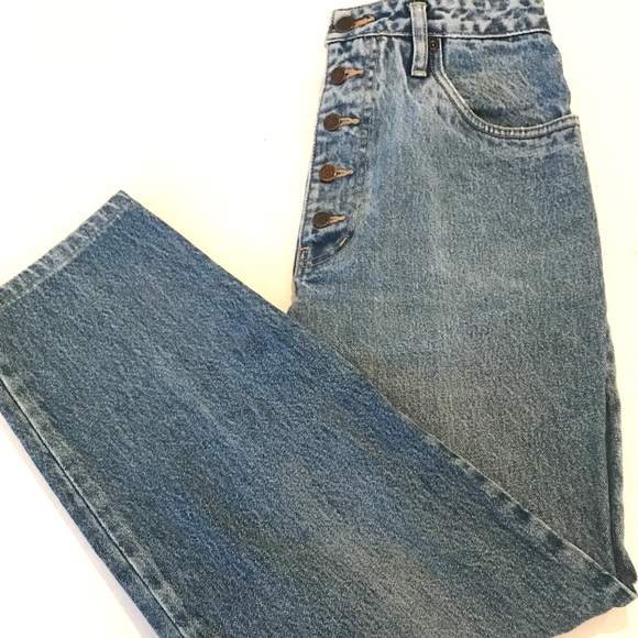 Vintage Denim - Vintage High Waisted Button Fly Jeans